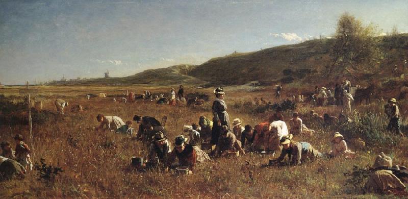 Eastman Johnson THe Cranberry Harvest,Island of Nantucket Germany oil painting art